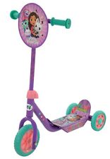 GABBY'S DOLLHOUSE Girls Deluxe 3 Wheel Tri-Scooter Outdoor Push Toy Age 3+ Pink