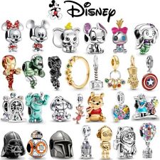 Sterling 925 Charms Fits Bracelets Mickey Minnie Women's Gift Jewelry Beads DIY