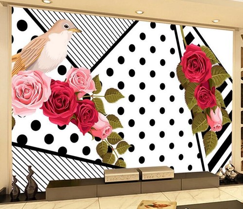 Polka dot rose - 3d,
