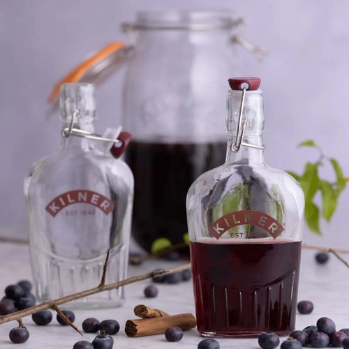 Kilner clip top sloe gin - top,