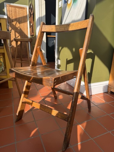 Vintage folding wooden school - folding,