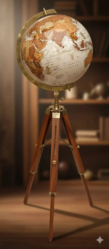 Floor world globe with wooden - world,