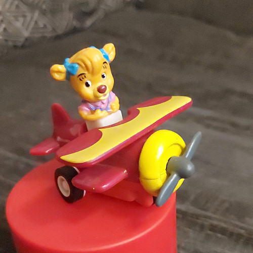 Small red yellow plastic - small,