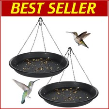 2 Sets Large 16.7" Bird Seed Catcher Trays for Bird Feeders - Weather Resistant