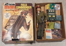Vintage Palitoy Action Man Boxed - Field Commander & Field Radio 1974 + manual 