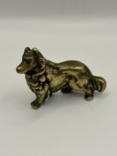Vintage Solid Brass Dog ~