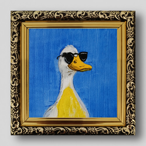 Original duck oil painting - original,