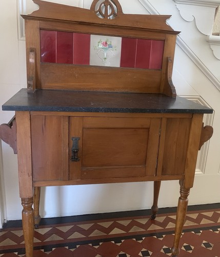 Victorian washstand with - washstand,