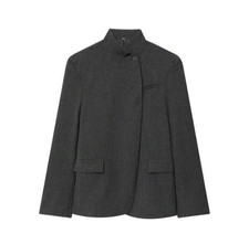 Grey Funnel Neck Blazer XS UK