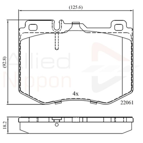Brake pads set for mercedes - brake,