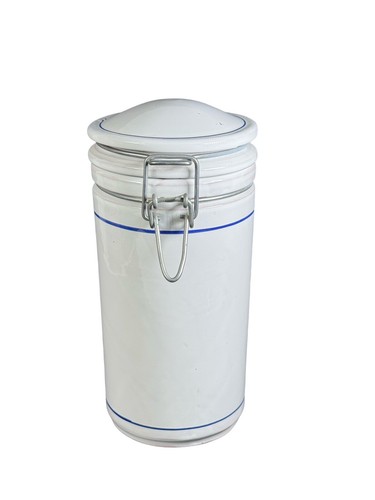Vintage pottery canister crock - pottery,