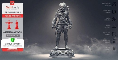 Predator sculpture statue - sculpture,