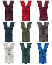 YKK Vislon HEAVY DUTY Plastic Open End Zip 8mm Teeth 24" / 26" / 28" / 30" / 32"