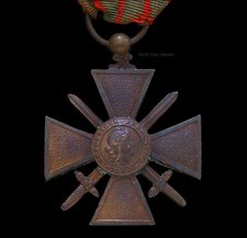 WW1 French Croix de Guerre Medal Stars on the ribbon. 1914-1918