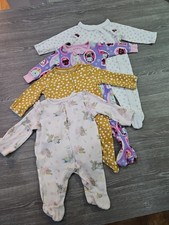 4 Baby Girls Babygrows M & Co