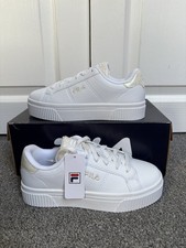 Fila panache White Gold Glitter Girls Size 2.5 Trainers