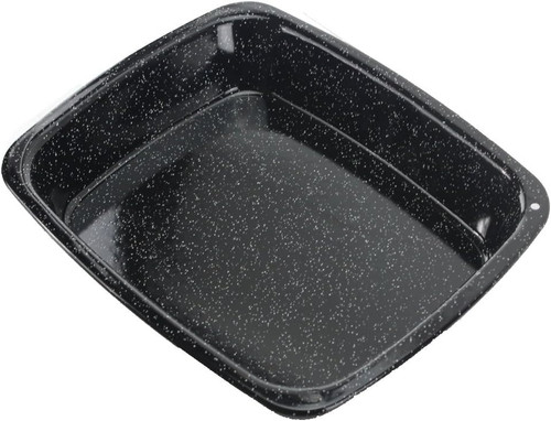 White speckled vitreous enamel - white,
