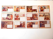 ADVERTISING POSTCARD 1904 OLIVER TYPEWRITER Co Full Set Calendar Cards