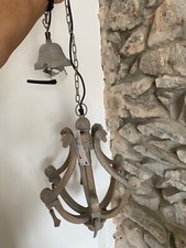 RRP £425 French Grey Wooden Chandelier Luxury Farmhouse Rustic Pacific for NEXT
