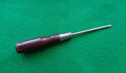 Vintage wooden handled slotted - wooden-handled,