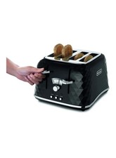 Delonghi Brilliante 4 Slice Toaster With Reheat, Cancel & Defrost Function New