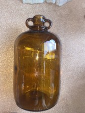 Large amber glass - amber, demijohn