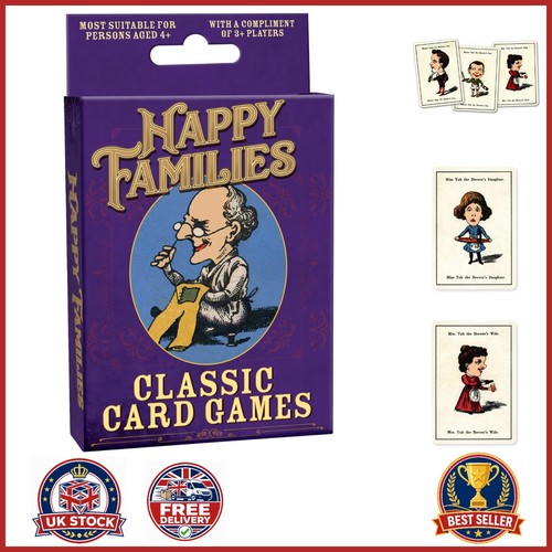 Happy families card game set - families,