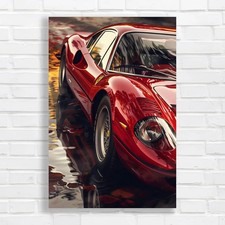 Red Ferrari Sports Car Canvas