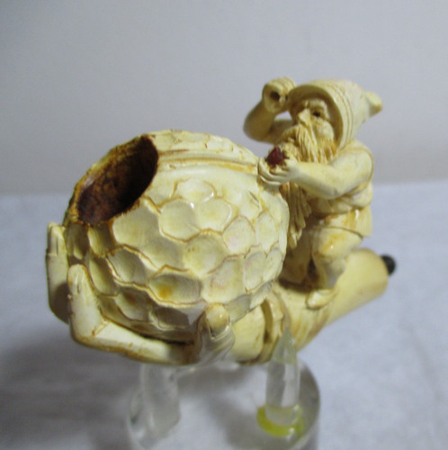 Antique carved meerschaum pipe - antique,