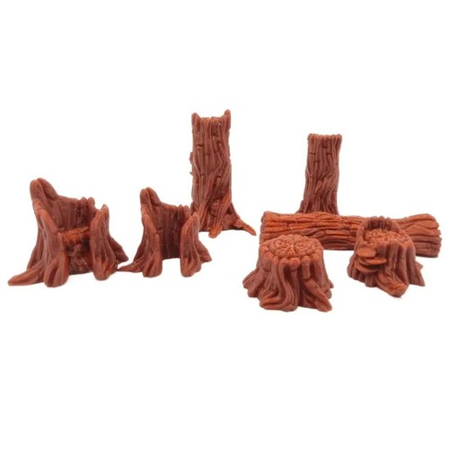 Piece set tree stumps - 7x,
