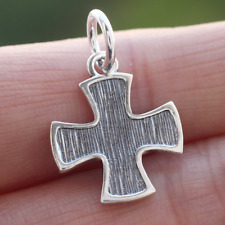925 Sterling Silver Maltese Templar Cross Pattee Pendant Charm Holy For Necklace