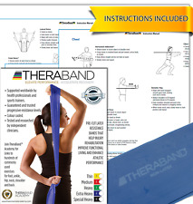  Thera-Band Resistive Exerciser Blue Band with Instruction Booklet for Fitness 