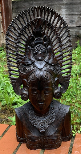 Hand carved balinese woman - balinese,