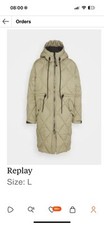 Womens Replay coat size L Beige