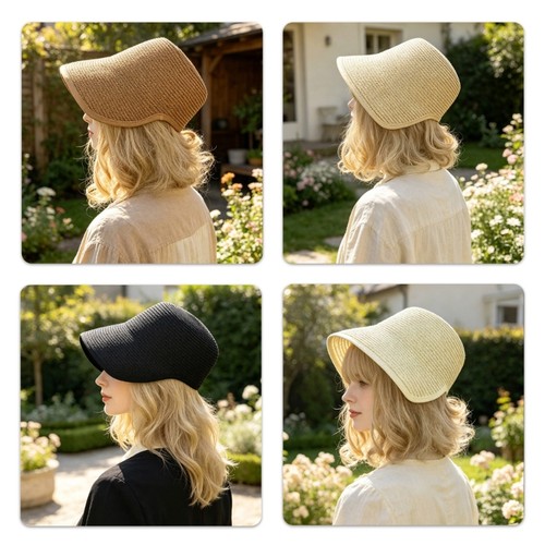 Straw sun hat base - straw,