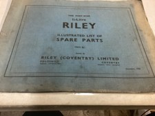 The Post-War Riley illustrated spare parts list December 1946