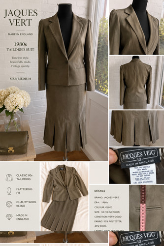 Vintage jaques vert skirt - vintage, suit