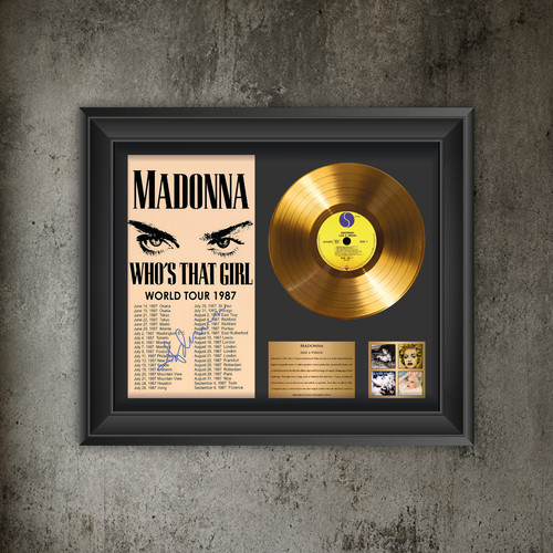 Madonna record gold display - record,
