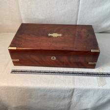 Handsome Antique Writing Slope With Flame Mahogany