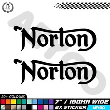 2x NORTON Vinyl Sticker Decal Car Window Bumper Race Livery Mod Sponsor Graphic