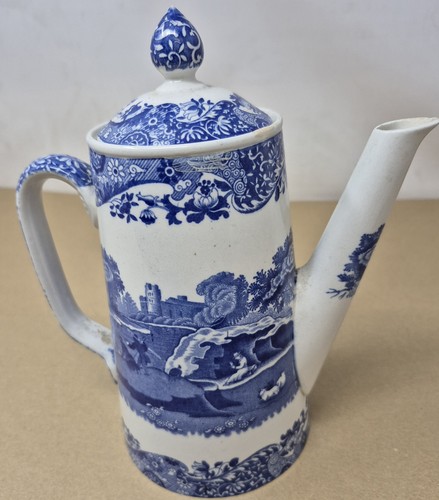 Spode blue italian coffee pot - spode,