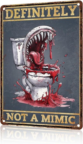 Funny metal tin sign trouble - sign,