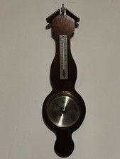 Vintage Comitti Of London Large Banjo Barometer Made In England Weather Station