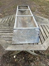 Galvanised Animal Feeder. For Ground Feeding Or Water. Small Livestock. Used