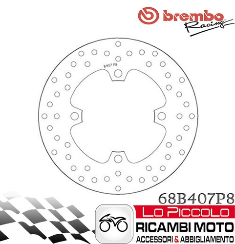Rear brake disc brembo - rear, gold