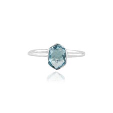 Hexagon Blue Topaz Faceted