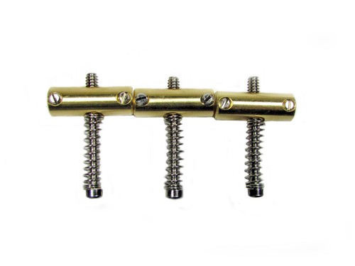 Brass telecaster saddle set - saddle,
