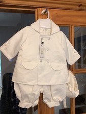 Sebastian Le Blanc Boys Christening Couche TOT Baby Boys Christening Jumpsuit Iv