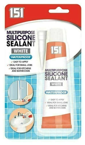 White silicone sealant - silicone, tube