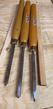 Vintage Robert Sorby 3 Woodturning Chisels In Box